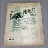 A Daimler Motor Co Ltd, 219 to 229 Shaftesbury Avenue London motor vehicle catalogue, 1898,