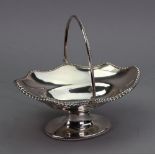 A Victorian shaped oval silver sweetmeat basket, Thomas Smily, London 1863,