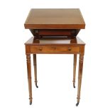 An architects Regency and later mahogany desk,