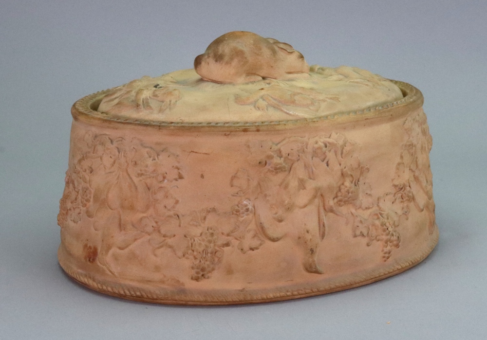 A Wedgwood cane ware game pie dish, 19th century, of typical design, - Image 2 of 3