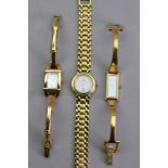 Gucci; a lady's 6800L stainless steel quartz wristwatch,