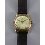 Omega; a gentleman's 14ct gold Seamaster Automatic calendar wristwatch, circa 1952,