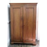 A Dutch oak cupboard, of panelled construction, circa 1880,