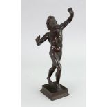 A bronze figure of a Satyr, after the antique, late 19th century, 23.5cm high.