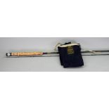 The House of Hardy, a 9 ft Richard Walker Farnborough 275cm two part fishing rod in carrying case.