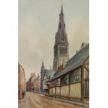 Albert Henry Findley (British, 1880-1975), The Cathedral and Guildhall, Leicester,