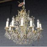 A Swarovski twelve light chandelier,