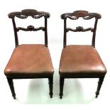 A set of six Regency faux rosewood dining chairs,