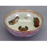 A Carltonware 'Butterfly' lustre bowl, 1920's,