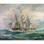 Andrew Kennedy (British, 20th Century), The Cutty Sark in a Gale, signed 'A Kennedy' (lower right),