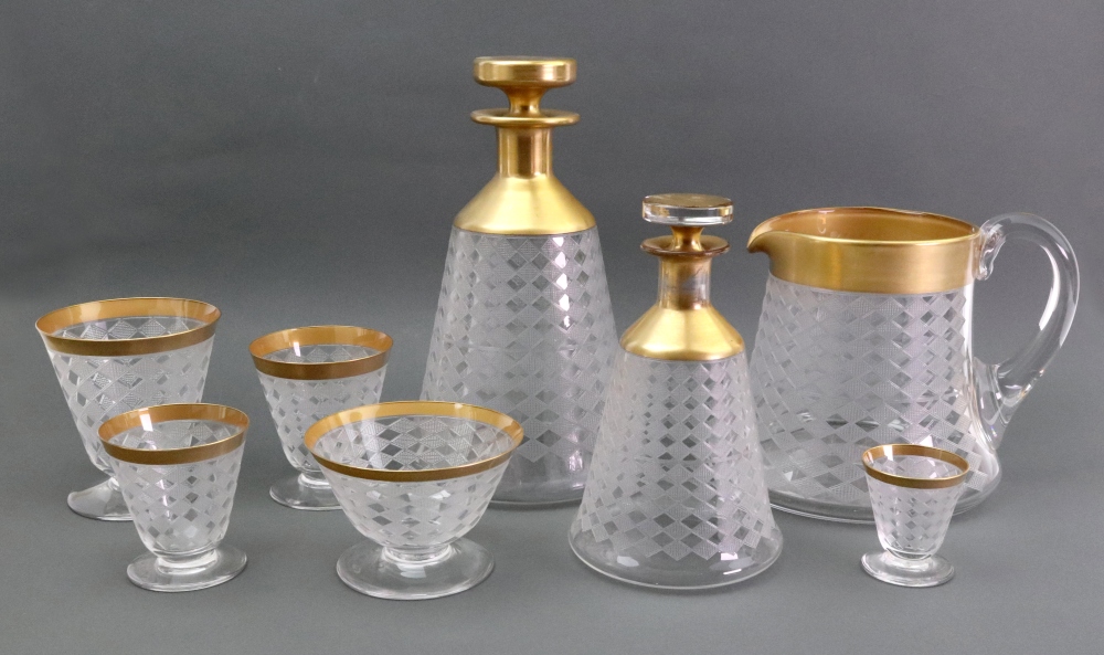 Baccarat; an Art Deco suite of glassware, - Image 2 of 4