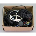A collection of various cables, mostly audio (qty).
