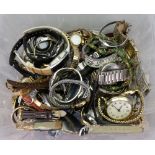 A large collection of modern wrist and pocket watches (qty).