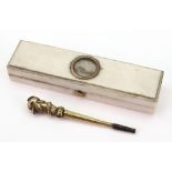 A George III rectangular ivory toothpick box,