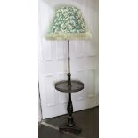 A reproduction Regency style chinoiserie decorated combined standard lamp and table,