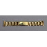 A 9ct gold gentleman's bracelet watch strap, 32.95g gross.