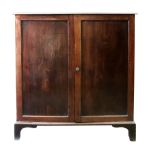 A George III style mahogany dwarf cupboard, first half 19th century,