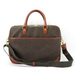 Mulberry; a brown leather travelling case, serial no.