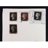 Great Britain; 1840 Queen Victoria 1d, used selection of four copies in mixed condition,