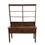 A George III fruitwood dresser,