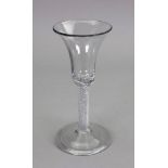 An air twist wine glass, mid 18th century,