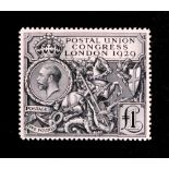 Great Britain; 1929 P.U.C £1 value, mounted mint.