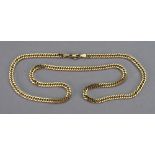 A 9ct gold curb link chain, with a lobster clasp, approximately 44.5cm in length, 17.35g gross.