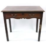 A George III mahogany side table,