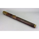 A brass two draw telescope, F. Robson & Co.