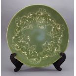 A Poole Pottery dish, 1980's, foliate de