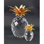 A Swarovski glass giant pineapple, with