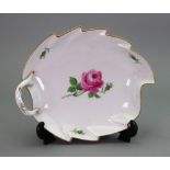 A Meissen leafy shape dish, 20th century