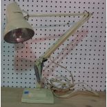 Herbert Terry; a 20th century white anglepoise lamp, 51cm high.