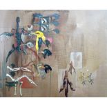 Ann Williams (contemporary), Bird studies, oil on canvas, signed on overlap, unframed, 76cm x 91cm.