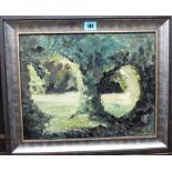 Majorie Sandy (20th century), A glade, oil on board, signed, signed and dated 1975 on reverse,