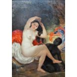 Russian School (20th/21st century), Bather and Negro servant, oil on canvas,