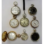 An Elgin gilt metal cased, keyless wind, hunting cased genlleman's pocket watch, a gilt metal cased,