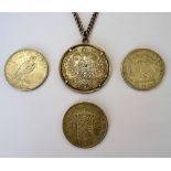 Foreign coins, comprising; two USA dollars 1921 and 1922,