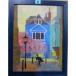 Varvara Krivchenkova de Bracro (contemporary), March in Oxford, oil on canvas, signed,