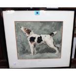 English School (early 20th century), Woolmer: study of a dog, watercolour, signed with monogram,
