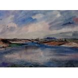 Roland Vivian Pitchforth (1895-1982), Estuary scene, watercolour, signed and dated 46, 43cm x 58cm.