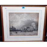 A group of four 19th century sepia and monochrome watercolours,
