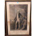 Two engravings of The Right Honorable William Pitt, the larger 70cm x 47cm,