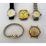 A Rolex Oyster Perpetual Date steel lady's bracelet wristwatch, a J.W.