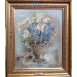 Wallace Bassford (1900-1988), Flower piece, oil on canvas, signed, inscribed on reverse,