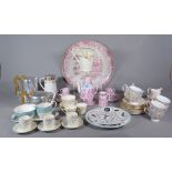 Ceramics, including; mainly part tea sets, some by Spode and others, (qty).