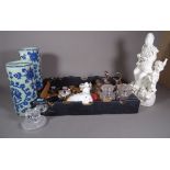 Ceramics & collectables, including; a large blanc de chine figure of Guanyin,