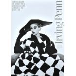 IRVING PENN (1917 - 2009) a signed Irving Penn poster of his 1950 photograph Harlequin Dress.