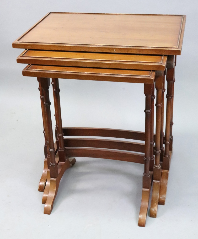 A reproduction George III style mahogany miniature two tier dumb waiter, - Image 2 of 2