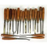 A collection of twenty vintage wood working tools, some stamped Townley & Sons or T. G.